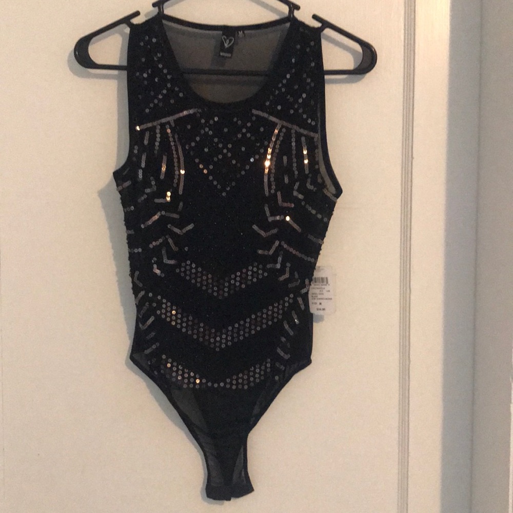 sheer sequin bodysuit